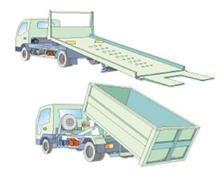 Car Carriers / Roll-off Dumpster Truck Industrial Vehicles