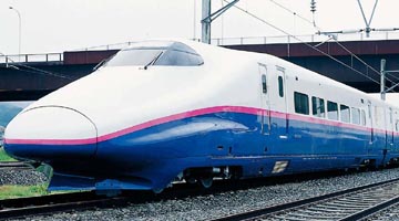 The E2-1000 Shinkansen bullet train on which the design of new trains will be based.