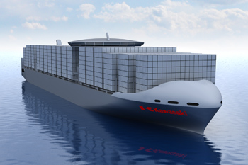 Kawasaki Develops Large LNG-Fueled Container Ship