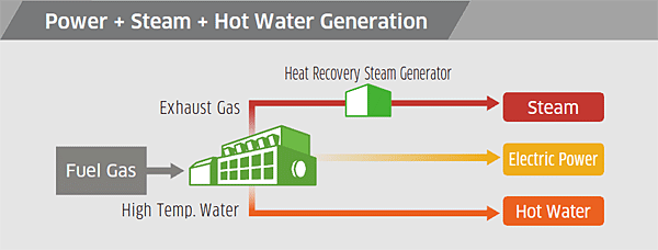 Power + Steam + Hot Water Generation